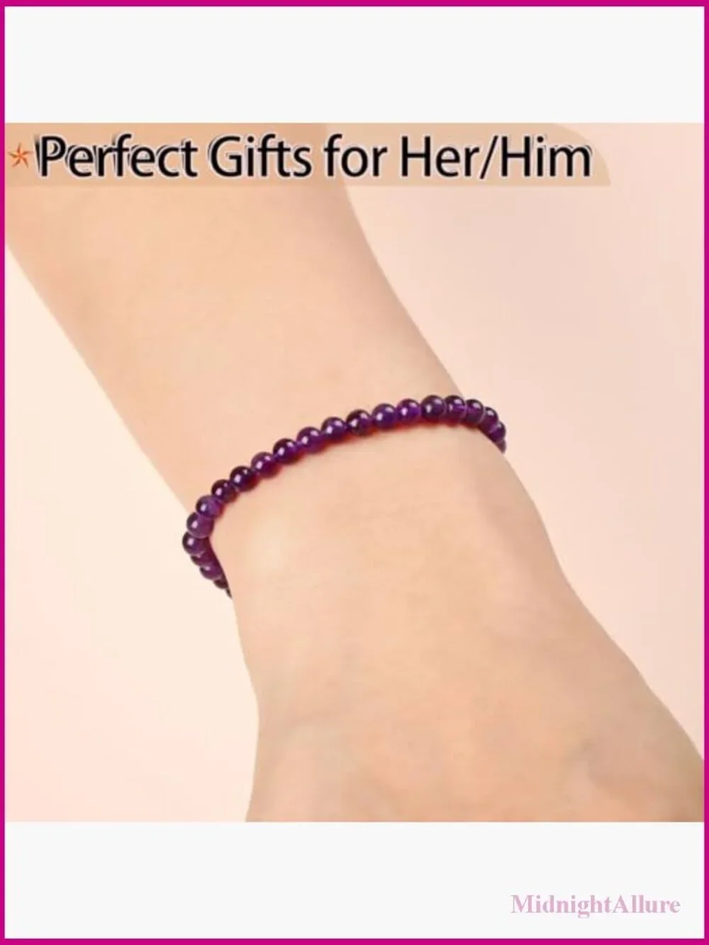 Handmade Natural Gem Stone Crystal Stretch Bracelet Anxiety Relief